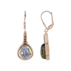Boucles d'oreilles en argent et Labradorite verte de Maniry (KM by Juwelo)