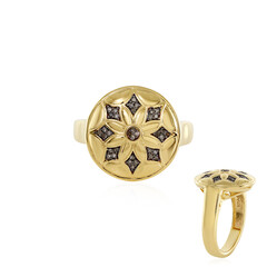 Bague en argent et Diamant chocolat I3