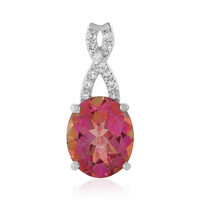 Pendentif en argent et Topaze fleur de lotus