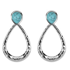 Boucles d'oreilles en argent et Turquoise