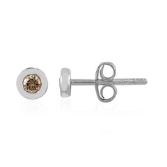 Boucles d'oreilles en argent et Diamant champagne I2