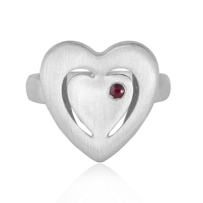 Bague en argent et Rubis