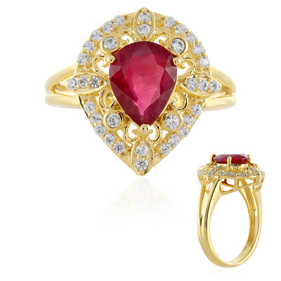 Bague en argent et Rubis de Madagascar