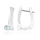 Boucles d'oreilles en argent et Aigue-marine du Mozambique (Pallanova)