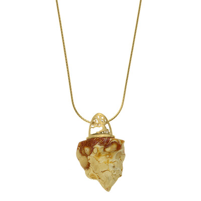 Collier en argent et Ambre baltique (dagen)