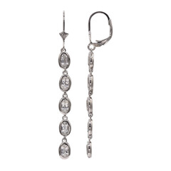 Boucles d'oreilles en argent et Topaze blanche