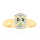 Bague en or et Béryl vert menthe d’Australie