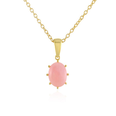 Collier en argent et Opale rose