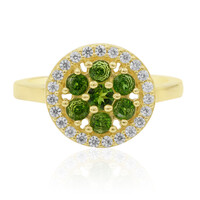 Bague en argent et Diopside de Russie