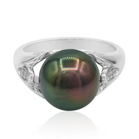 Bague en argent et Perle de culture de Tahiti (TPC)
