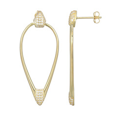 Boucles d'oreilles en argent et Zircon (Adela Silber)