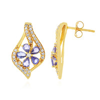 Boucles d'oreilles en argent et Tanzanite