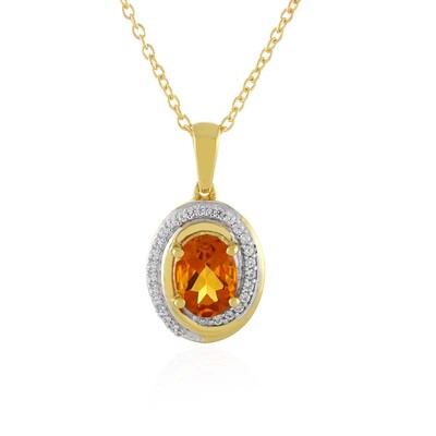 Collier en argent et Citrine Madère