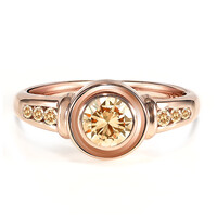 Bague en or et Diamant rose de France VS1 d'Argyle