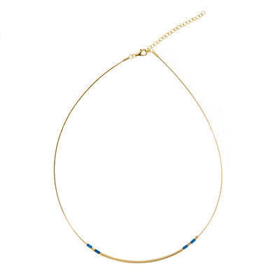Collier en argent et Hématite bleu royal (dagen)