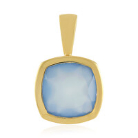 Pendentif en argent et Calcédoine bleue