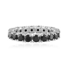 Bague en argent et Spinelle noir
