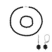 Parure en argent et Onyx noir