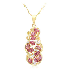 Collier en or et Saphir Padparadscha non chauffé (AMAYANI)