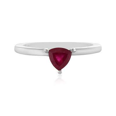 Bague en argent et Rubis de Madagascar