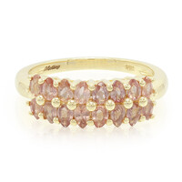 Bague en or et Saphir Padparadscha non chauffé