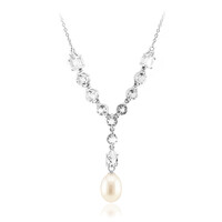 Collier en argent et Perle blanche de culture d'eau douce