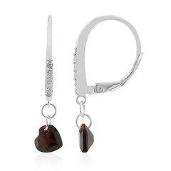 Boucles d'oreilles en argent et Grenat