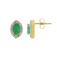Boucles d'oreilles en argent et Emeraude de Socoto