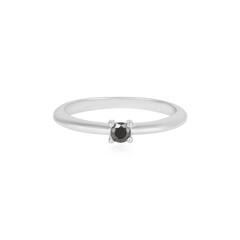 Bague en argent et Diamant noir