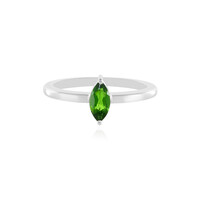Bague en argent et Diopside de Russie