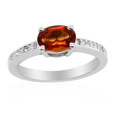 Bague en argent et Citrine Madère