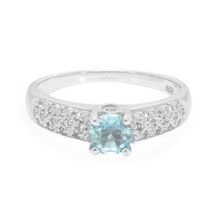 Bague en argent et Apatite bleue