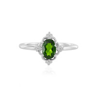 Bague en argent et Diopside de Russie