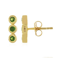 Boucles d'oreilles en argent et Diopside de Russie