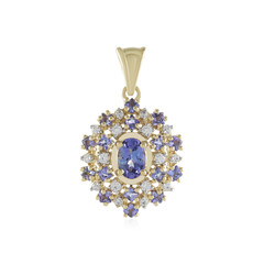 Pendentif en or et Tanzanite