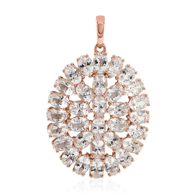 Pendentif en or et Danburite rose du Mexique