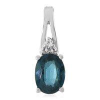 Pendentif en argent et Kyanite bleu pétrole