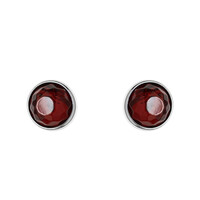 Boucles d'oreilles en argent et Ambre rouge de Colombie