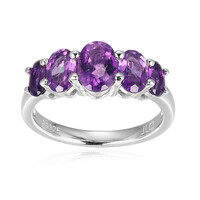 Bague en argent et Améthyste de Zambie