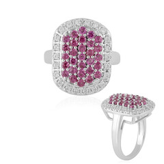 Bague en argent et Grenat Rhodolite