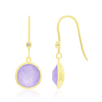 Boucles d'oreilles en argent et Jade lavande