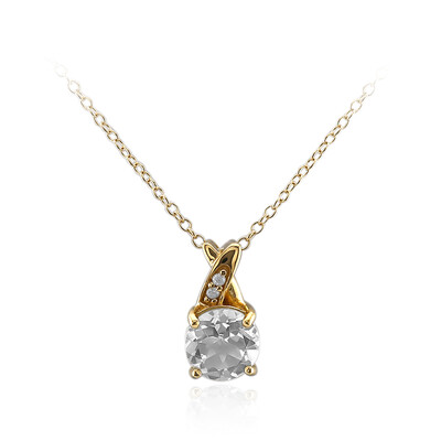 Collier en argent et Topaze blanche