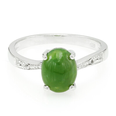 Bague en argent et Chrysoprase impériale