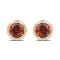 Boucles d'oreilles en or et Tourmaline orange