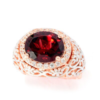 Bague en argent et Grenat du Mozambique (Dallas Prince Designs)