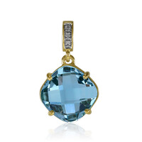 Pendentif en argent et Topaze bleu ciel