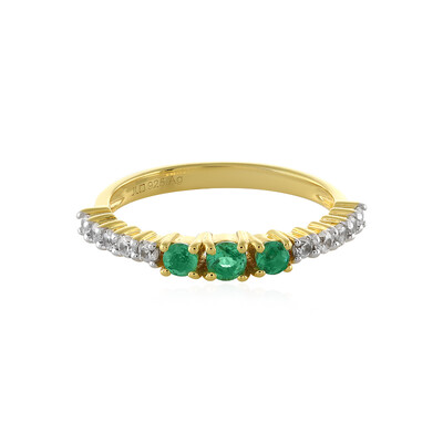 Bague en argent et Emeraude de Colombie