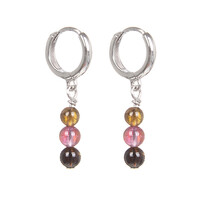 Boucles d'oreilles en argent et Tourmaline