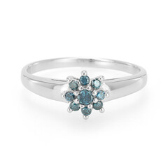 Bague en argent et Diamant fantaisie