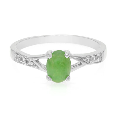 Bague en argent et Chrysoprase impériale